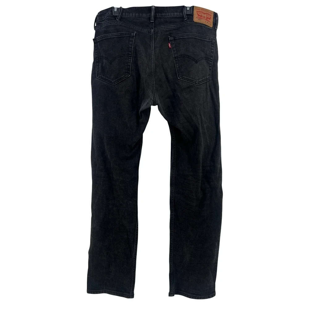 Levis 505 Regular Fit Mens Black Straight Leg Denim Jeans W38 L34 00505-1434